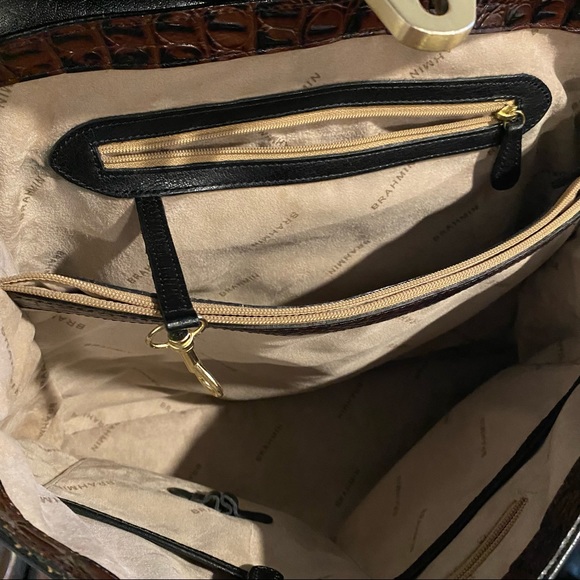 Brahmin leather satchel with croco trim - Picture 9 of 9